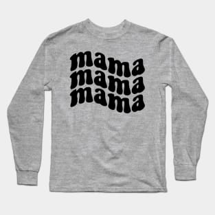 Groovy Mama (Black) Long Sleeve T-Shirt